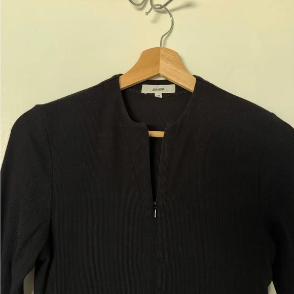Joah brown invisible zip long sleeve top - Picture 4 of 6